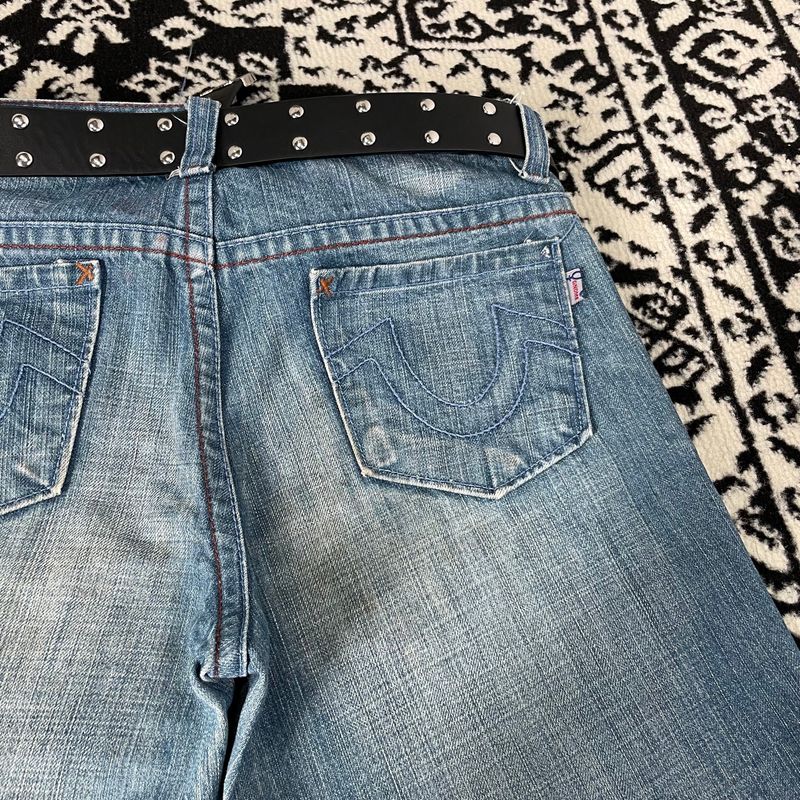 Flare denim blue washed made in USA, foto 4