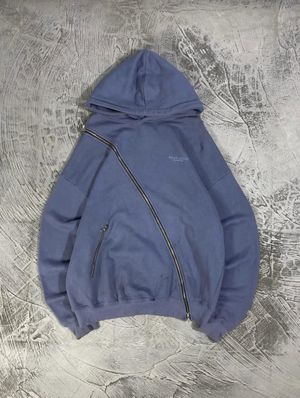 Hoodie boxy asymmetric asymmetrical double zipper