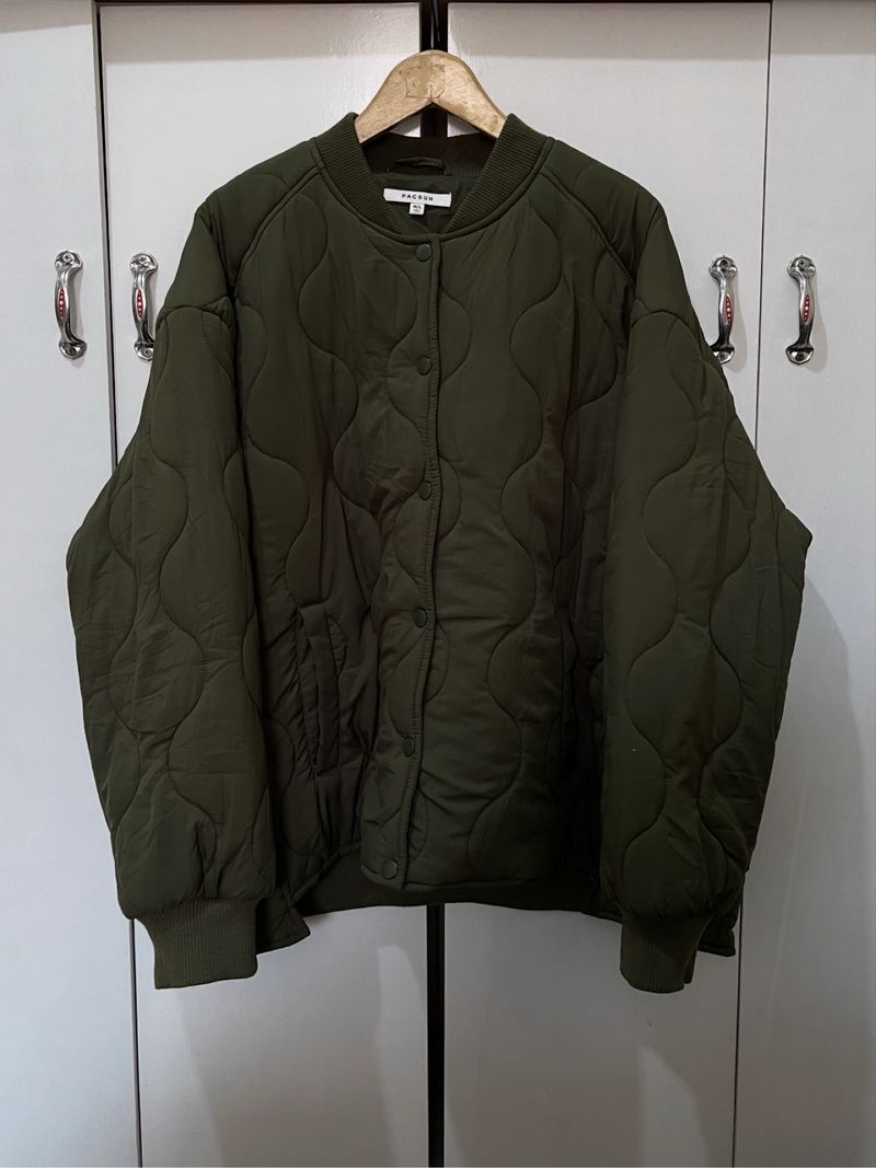 PACSUN LINER JACKET OLIVE, foto 2