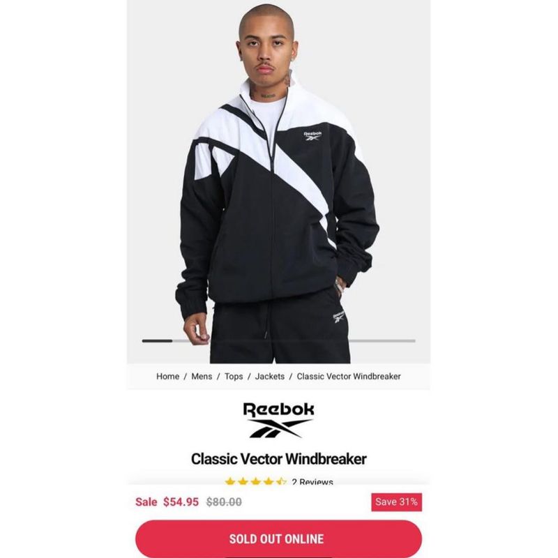 Windbreaker Reebok Big Logo, foto 2