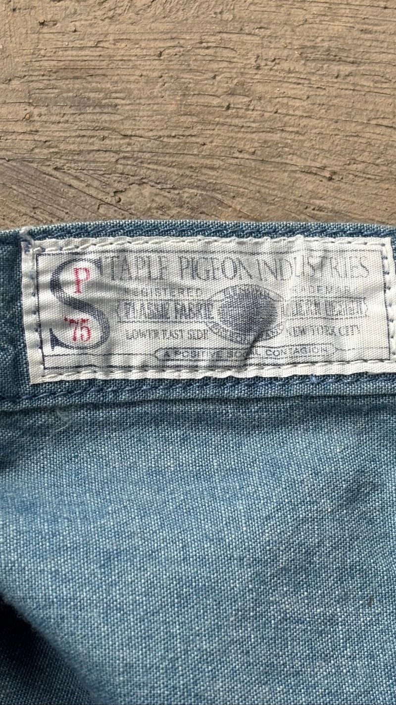 Staple Pigeon Patchwork Logo Woven Indigo🦆, foto 7