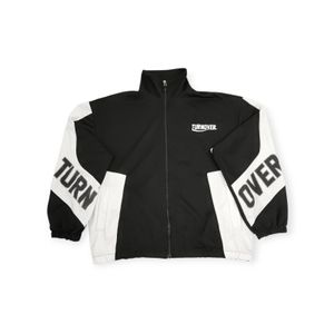 Jaket Tracktop Oversize SAI Hitam Putih Spell Out