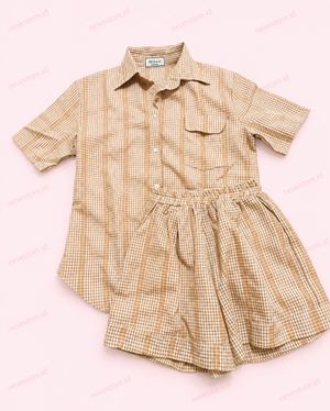 Setelan Milin.n Checkered Pattern One Set