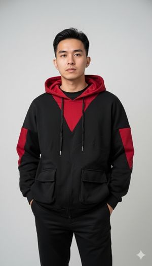 Hoodie Vintage casual outdoor colorblock