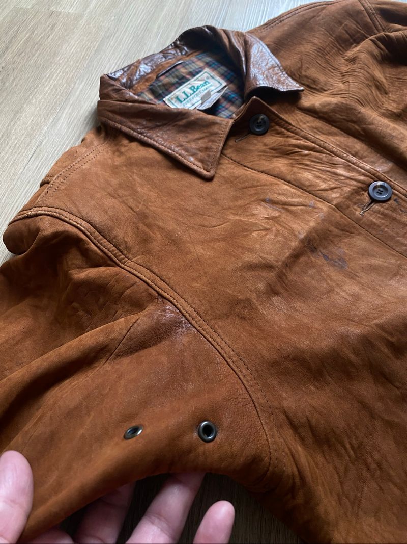 “L.L. BEAN” USA CASUAL / KEMEJA LEATHER JACKET, foto 3
