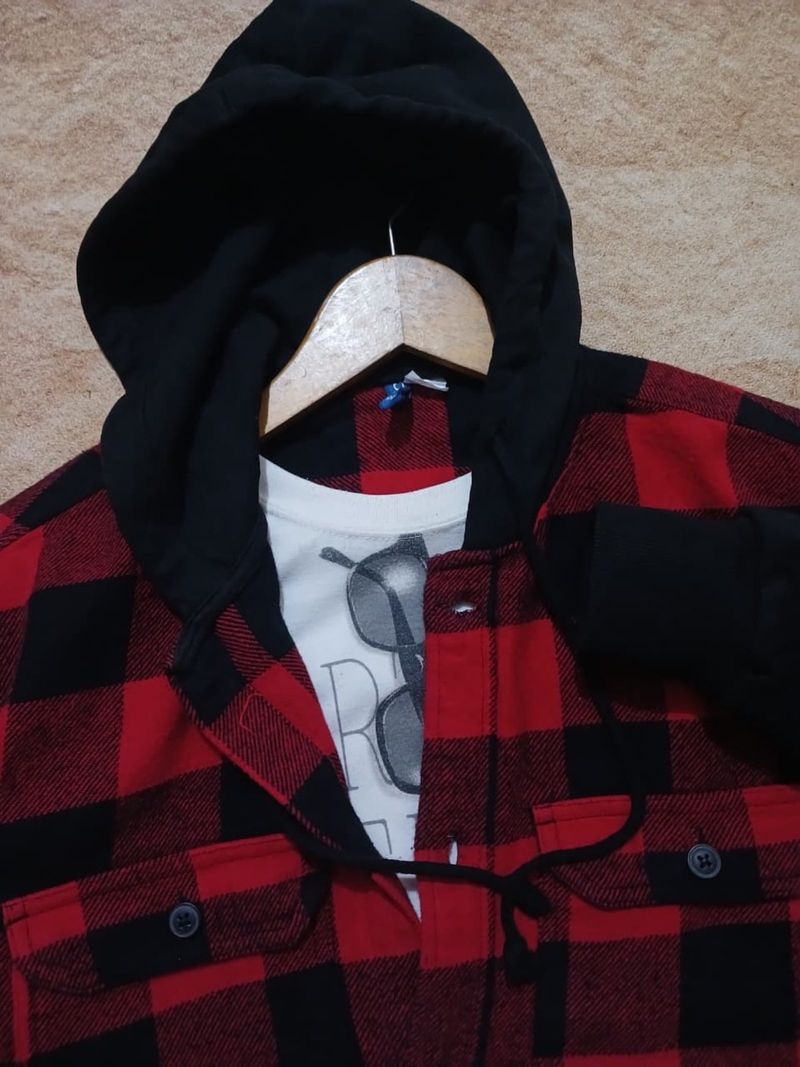 H&m flanell hoodie second branded, foto 2