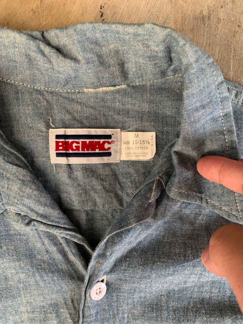 Big mac chambray shirt 80s, foto 4