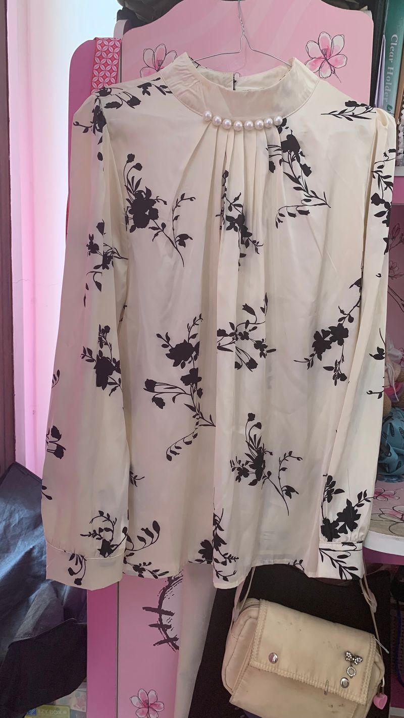 Luxury Blouse Wanita cream, foto 3