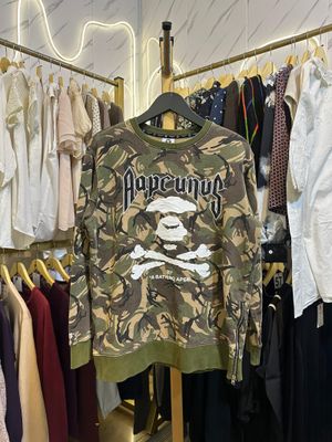 Crewneck Camo BAPE / A Bathing Ape Ape Head Skull Army – Pre