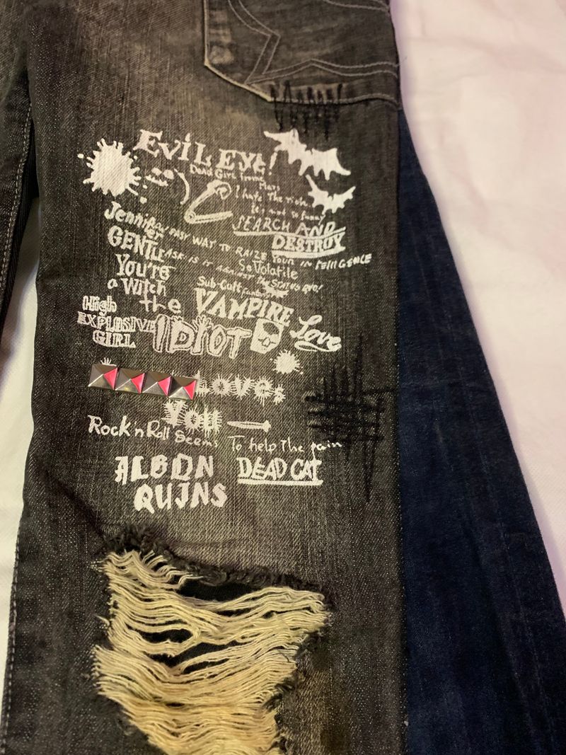 Y2K Reworked Jeans Pria gray, foto 3