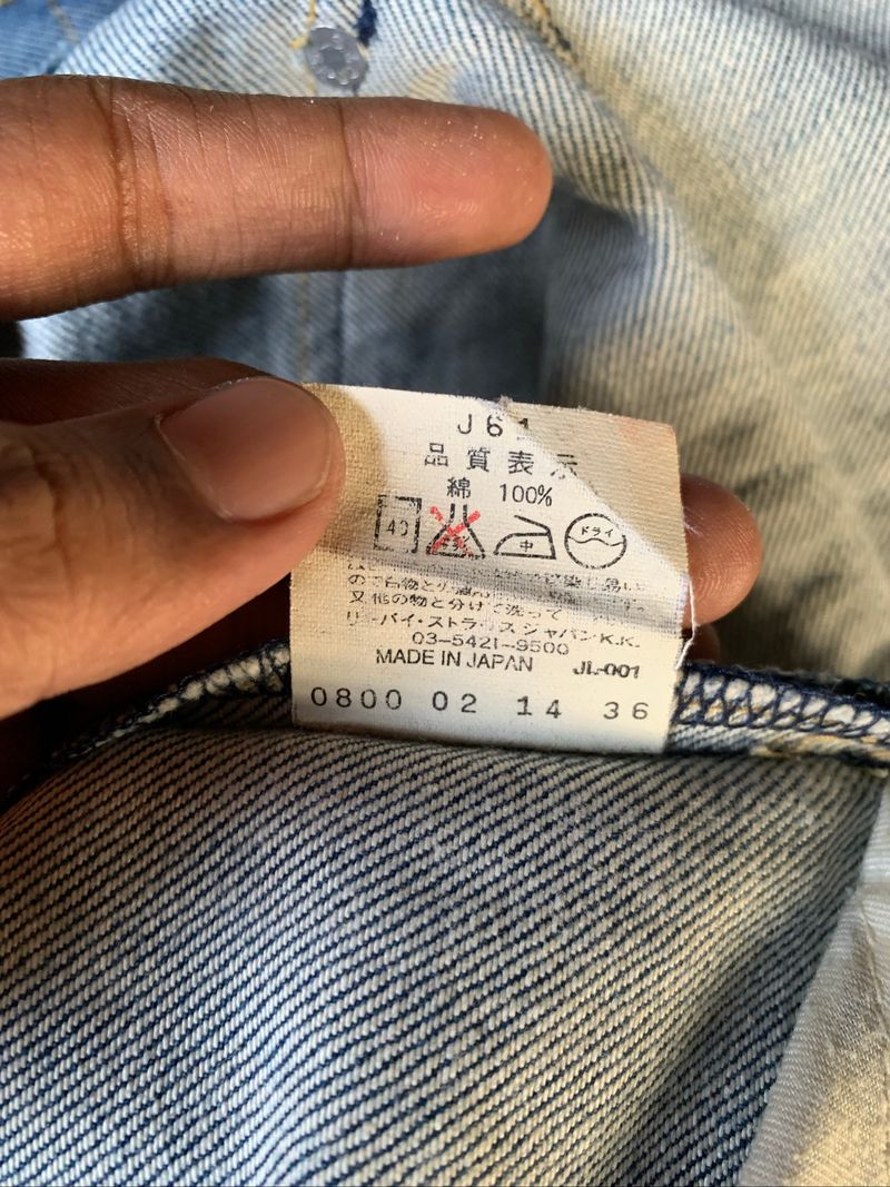 Vintage Levi's Engineered Distressed Blue Jeans, foto 10