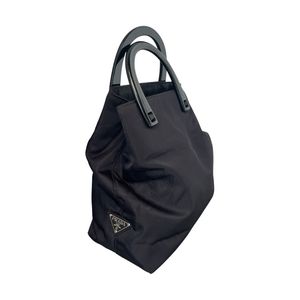 prada nylon top handle bag