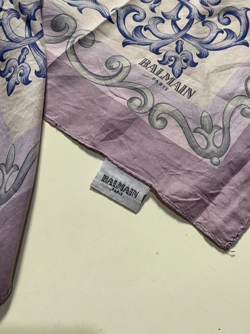 Balmain silk scarf by christophe decarnin, foto 9