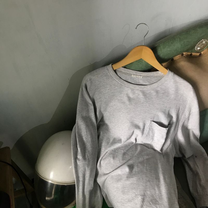 LONGSLEEVE GU UNIQLO POCKET LIGHT GREY SECOND, foto 5
