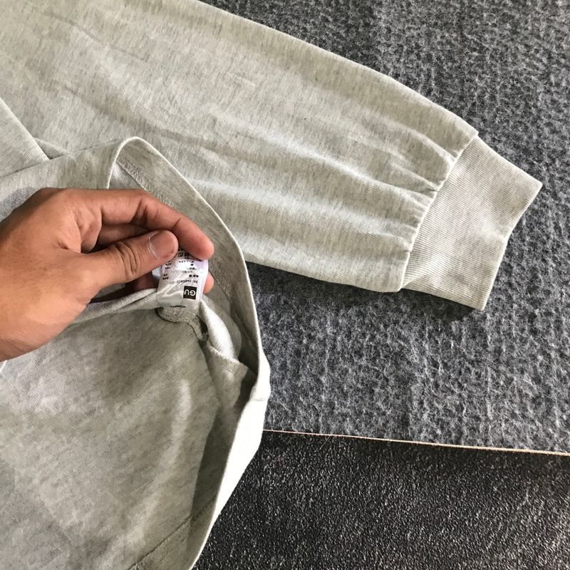 LONGSLEEVE GU UNIQLO POCKET LIGHT GREY SECOND, foto 4