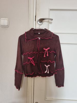 Outer Cardigan Aesthetic Brown Coklat