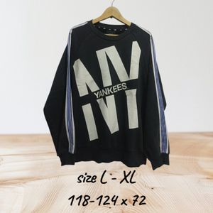 preloved crewneck sweatshirt mlb ny big logo sz XL