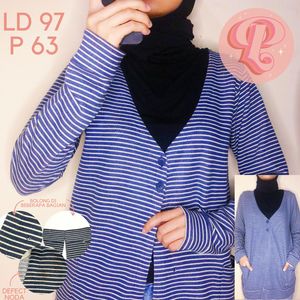 Minimalist Cardigan Wanita navy gray