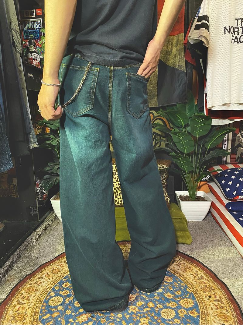 GREEN CAST DENIM, BAGGY PANTS, foto 6