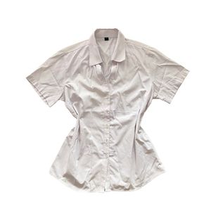 Vintage Minimalist Shirt Wanita white