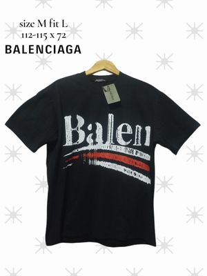 preloved kaos t-shirt Balenciaga hitam sz M fit L BNWT