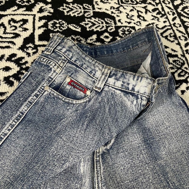 Unique flare fit denim washed blue, foto 4