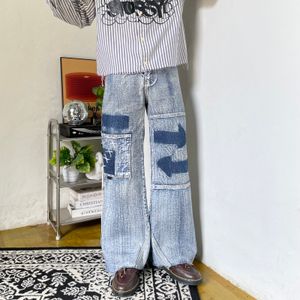 Unique flare fit denim washed blue