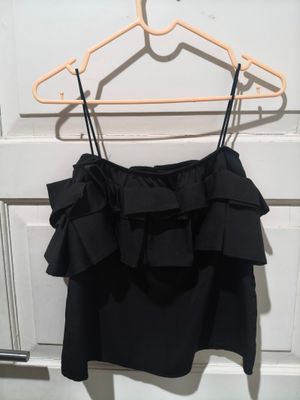 Black Sabrina Off Shoulder Top