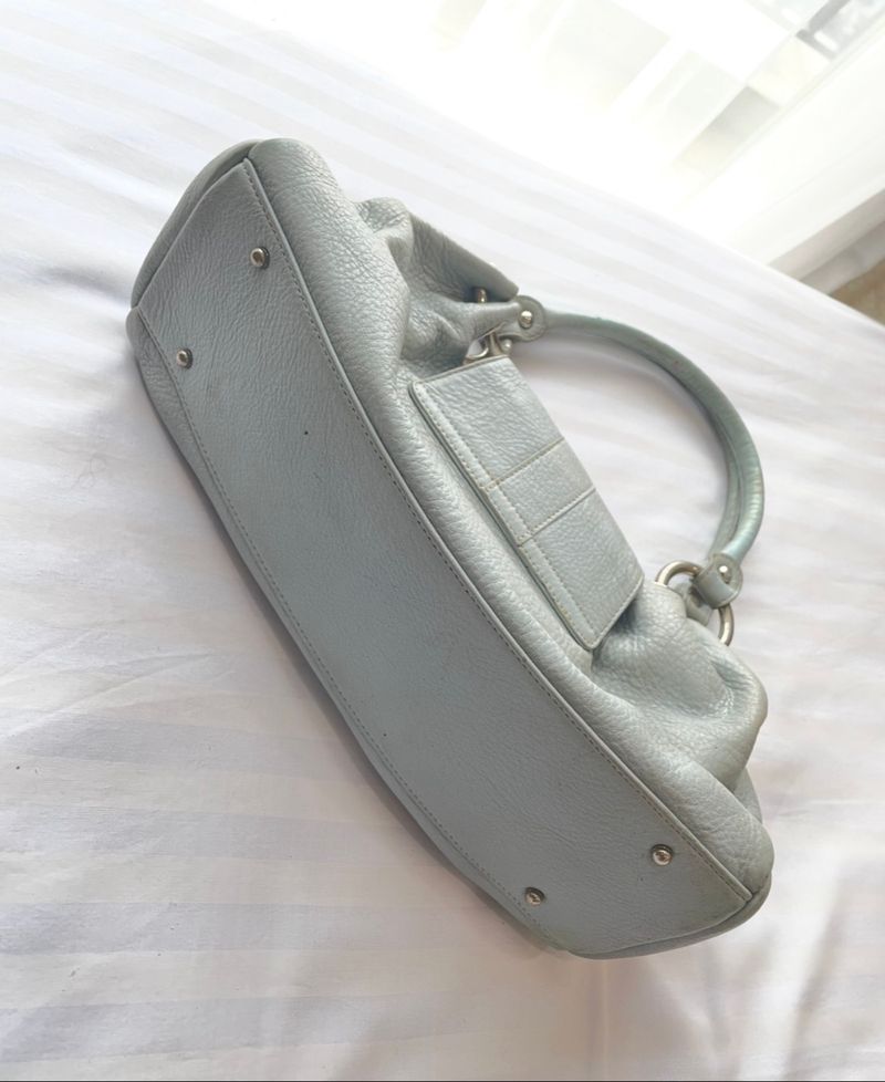 CAPACCI ICY BLUE GENUINE LEATHER SHOULDER BAG, foto 3