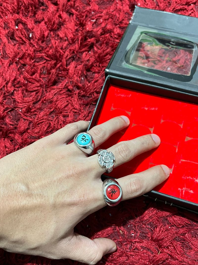 3pcs rings set sylk, foto 4