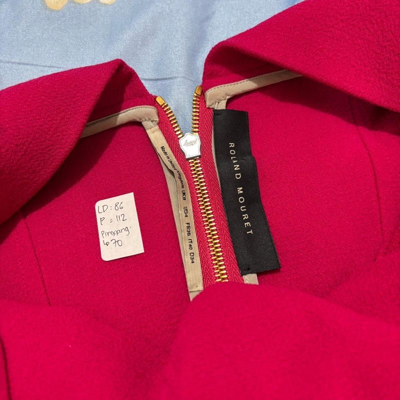 Roland Mouret Red Draped Dress, foto 3