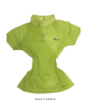 Baby polo tee lime