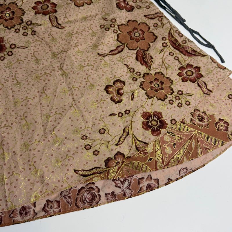 Vintage Batik Oriental Pattern Design Gold Foil Wrap Denim P, foto 4