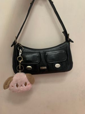 Papillon black shoulder bag