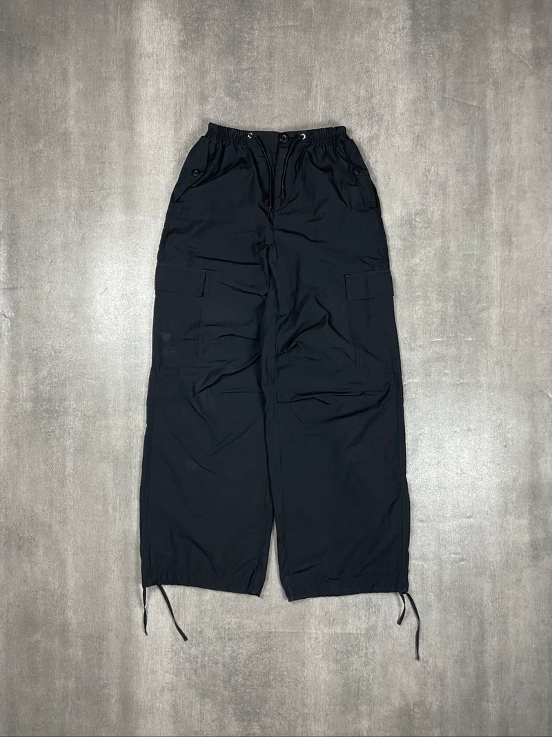 BERSHKA WIDE CARGO M65 NYLON PANTS, foto 4