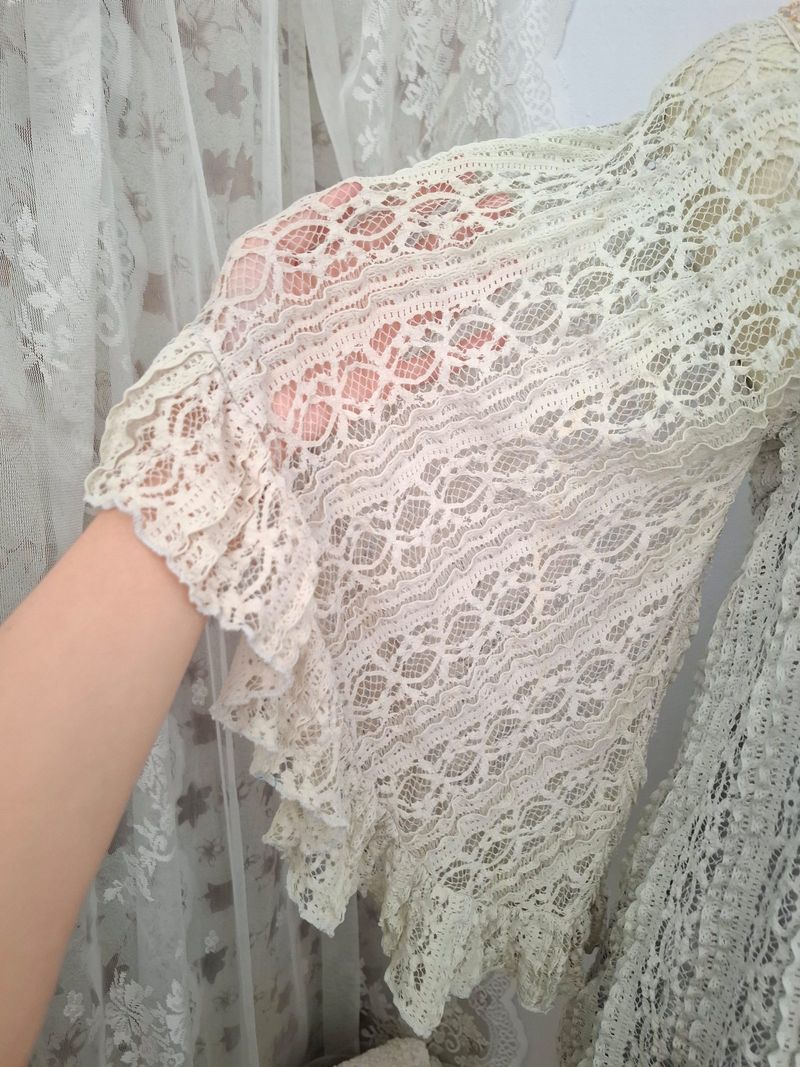 Flare lace blue top, foto 3