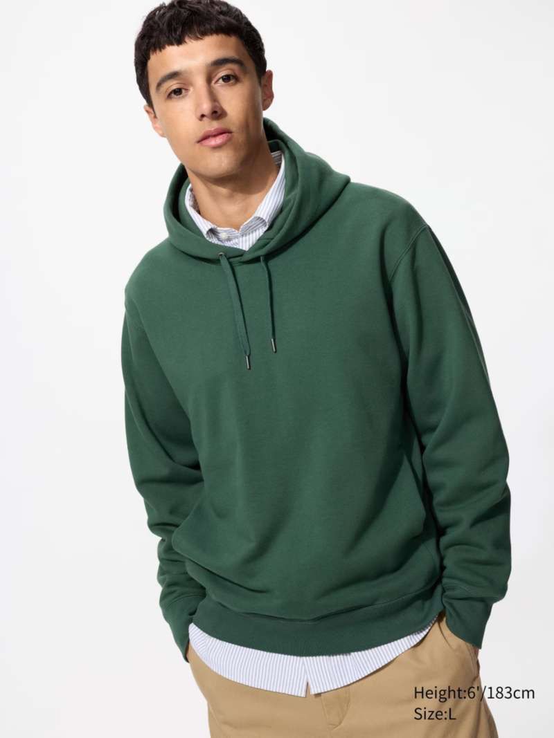 HODDIE UNIQLO BASIC GREEN ARMY GREEN FOREST SECOND LIKE NEW, foto 2