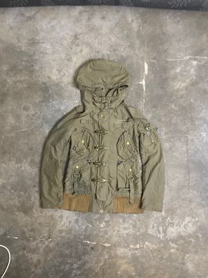 military parka clasp jacket