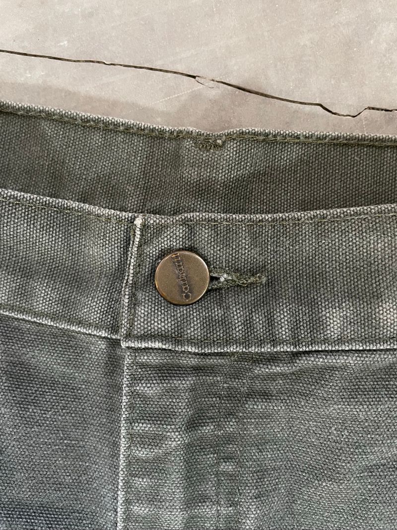 Carpenter Pants Mosh Green Carhartt Leather Patch B11 MOS, foto 7