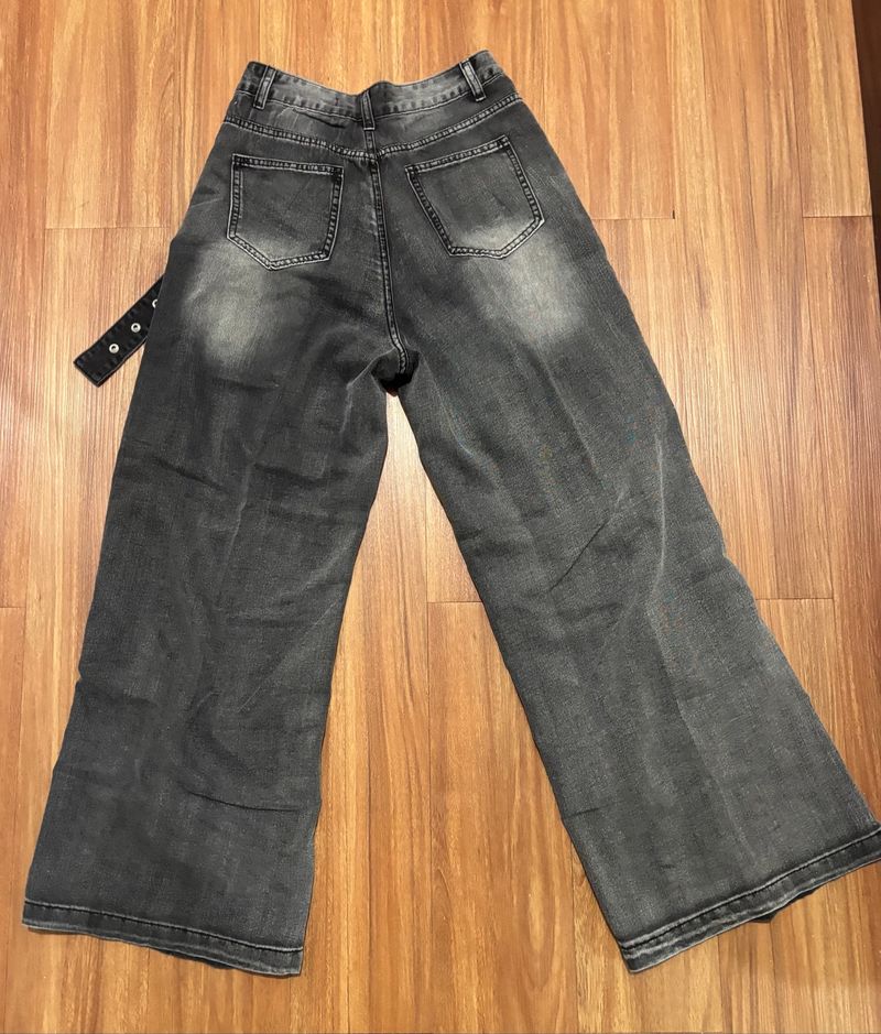 Distressed Ripped Grey Baggy Cargo Pants, foto 2