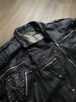 CROP RAMONES & CAFERACER LEATHER JACKET
