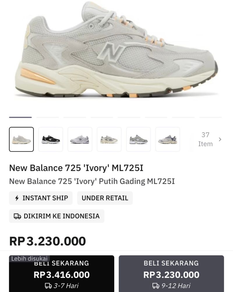 New Balance 725 ‘Ivory’ (ML725I), foto 2