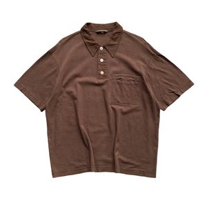 Japanese brand Streetwear Vintage Polo shirt Pria brown
