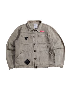 Streetwear Casual Denim jacket Wanita tan