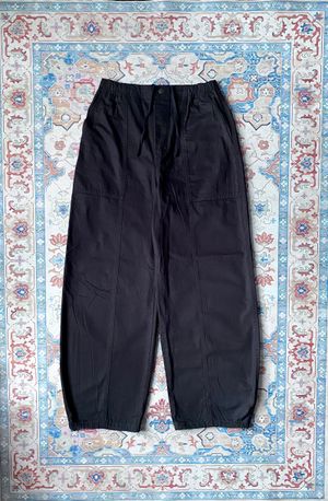 GU FATIGUE WIDE PANTS BLACK