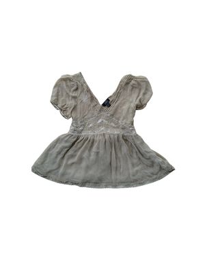 [MIZZY] 100% Silk Sheer Beaded Summer Babydoll