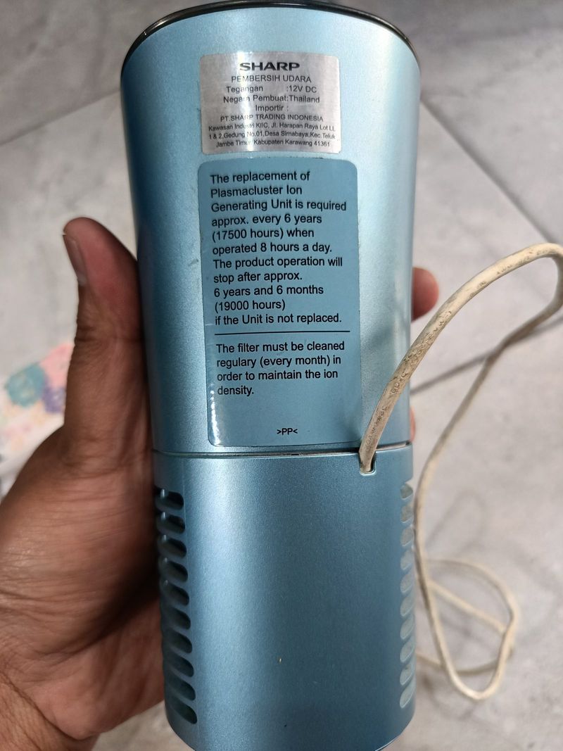 Air Purifier Sharp Plasmacluster Ion Generator IG-NX2, foto 5