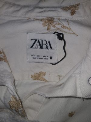 Jaket Denim oversized ,ZARA embroidered