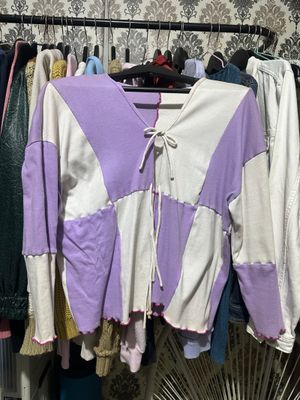 outwear cardigan wanita two tone