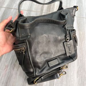Fossil Emerson Satchel Leather Bag Black